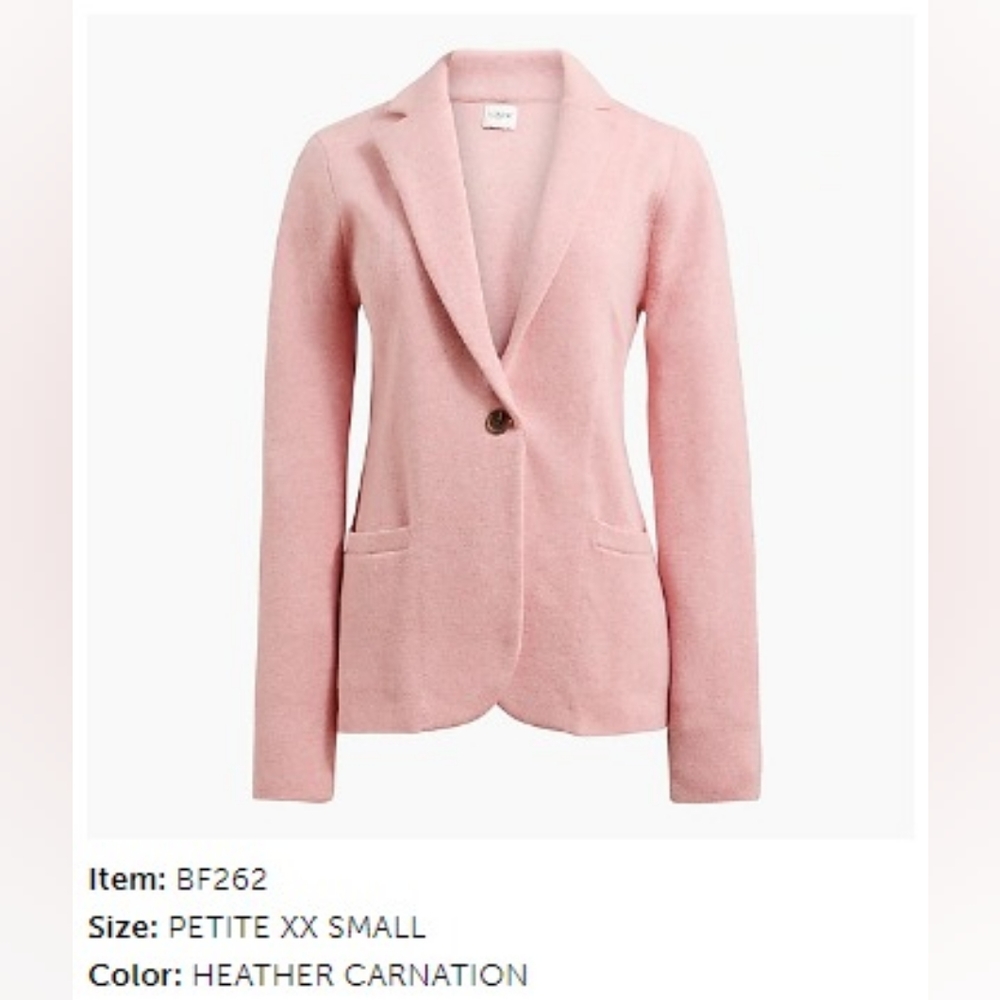 J Crew petite schoolboy sweater-blazer